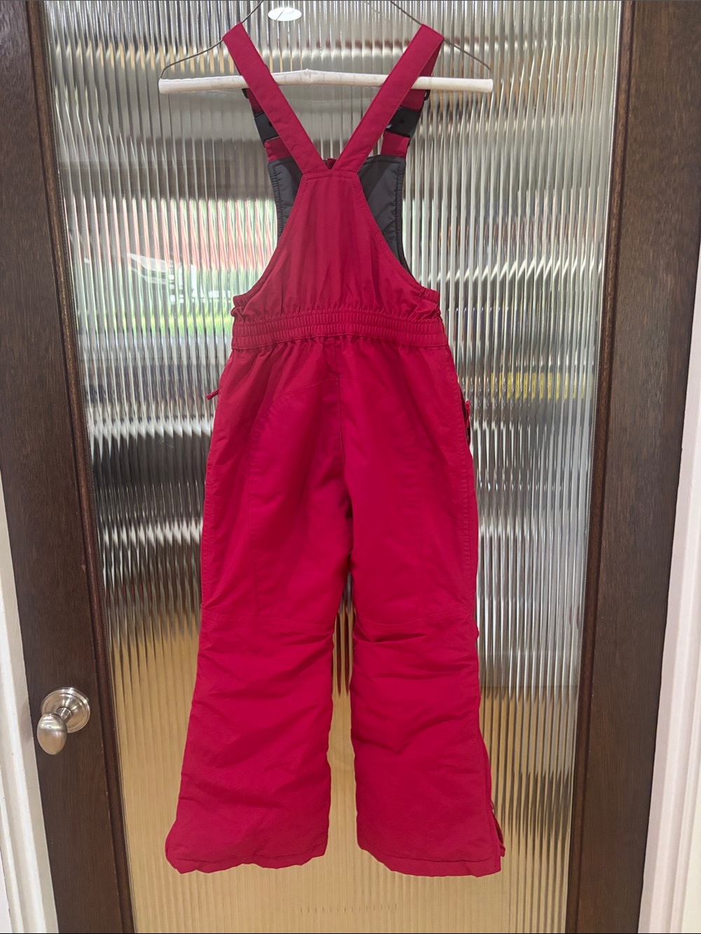 Lands' End Kids Hot Pink Snow Bib Overalls - Picture 3 of 3